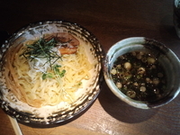 「和風つけ麺750+ラー茶450」@手打ちラーメン創房 舌笑家の写真