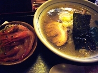 「塩そば（800円）+季節のご飯（300円）」@味処 むさし野の写真