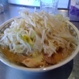 ラーメン大盛り+肉ほぐし（野菜多め）