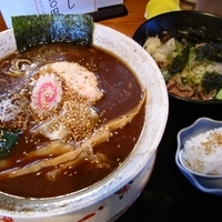 「あちちラーメン（二代目）630円+本鮪めし370円」@ラーメン創作料理 太鼓判亭 本店の写真