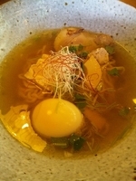 「味玉らーめん+焼きおにぎり」@麺匠 清兵衛の写真