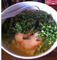 「あおさ入り850円+替え玉100円」@らーめん まる玉 両国店の写真