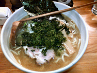 「濃厚醤油ラーメン（太麺）大盛750円+あおさ100円」@会津ラーメン 和の写真