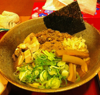 「まぜそば（小）750円」@食処 渓の写真