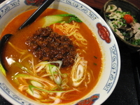 「担々麺+塩豚明太丼セット￥1,050」@関越自動車道 高坂SA 下りレストランの写真