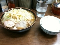 「侍王 野菜増し 半ライス」@横浜家系 侍 渋谷店の写真