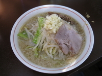 「ラーメン（ニンニク、背脂）:600円」@ラーメン蘭の写真