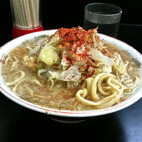 「小（野菜・ニンニク少し・唐辛子￥600）」@ラーメン二郎 鶴見店の写真