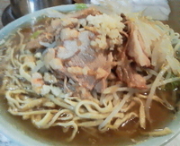 「ラーメン（麺少なめ、ニンニク少し）」@ラーメン富士丸 明治通り都電梶原店の写真