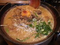 「特濃こってり金味噌ラーメン（880円）白ご飯（ランチサービス）」@麺屋 金みそ商店の写真