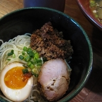 「ラーメン+チーズ+かえ玉（ラー油付き） 650円+無料+150円」@分田上の写真