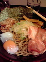 「油そば海老風味」@肉支那蕎麦 喜元門 柏店の写真