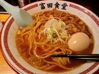 「かけそば 500円+味玉（クーポン使用で0円）=500円」@松戸中華そば 富田食堂の写真