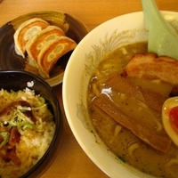 「極上味噌らーめん780円（冬季限定、平日20食）+（（ちゃーめし」@麺や しみずの写真