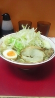 「大ラーメン + X'masサービス （野菜ちょい増、にんにくW）」@モッコリ豚の写真