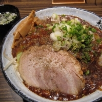 「冬の限定 ジャンクジャージャー麺（スープ付き）・中盛り・ニンニク」@麺屋 利休の写真