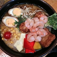 「熊本ラーメンと角天と海老（￥700）」@肥後っ子 大石家の写真