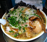 「全部入りらーめん（大脂、大盛無料サービス）1250円」@らーめん潤 亀戸店の写真