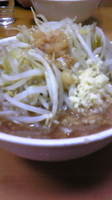 「ミニブタラーメン （野菜+にんにく増し）」@ラーメン もみじ屋の写真