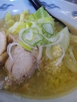 「とり二郎（ニンニク増し+鶏脂増し）」@とり麺や五色の写真