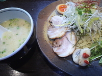 「特選熟成塩つけめん+餃子（無料クーポン使用）」@らーめん しおの風 INさいたまの写真