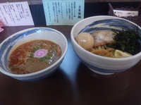 「つけ麺（中）+全部のせ」@つけ麺専門店 二代目のぶの写真