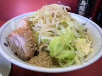 「汁なし大 ヤサイニンニクカラメ魚粉」@ラーメン二郎 環七一之江店の写真