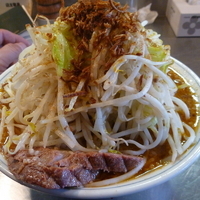 「「カレー味噌」（750）+「味玉」（70） （野菜多め 脂多め）」@ラーメン大 堀切店の写真