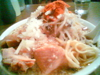 「豚入りラーメン/全部増し（￥650）」@にかいやの写真