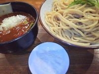 「辛スパイスカリーつけ麺（大盛）+味玉+チーズ」@つけ麺 R&Bの写真