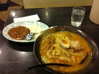 「味噌ラーメン+無料半カレー」@つけ麺 らーめん 惣五郎の写真