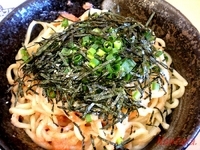 「明太子和え麺（進化版・中盛）」@中華そば・特製もりそば 満帆 伊勢崎店の写真