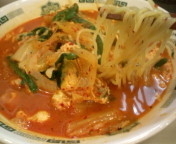 「韓流・辛ラーメン560円」@日高屋 錦糸町北口店の写真