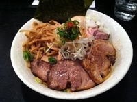 「油そば（裏メニュー）+特製トッピング」@BASSO ドリルマンの写真