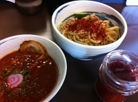 「辛つけ麺400g」@つけ麺専門店 二代目のぶの写真