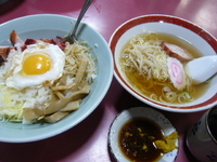 「酔来丼400円&小ラーメン200円」@酔来軒の写真