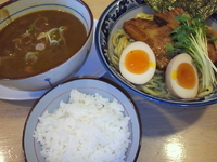 「カリーつけ麺+チャーシュー1枚+半ライス」@らぁ麺処さくらの写真