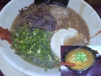 「博多長浜ラーメン（バリカタ）+味玉+辛子高菜+リゾット」@らーめん 由宇松本の写真