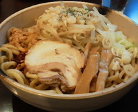 「まぜそば（2玉） 750円」@つけそば 麺彩房 五反田店の写真