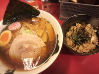 「ランチセット ラーメン（大盛）+チャシュー丼」@中華そば 恵比寿 紀和の写真