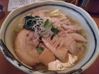 「蒸し鶏鶏塩そば・ねぎ野菜」@麺匠 清兵衛の写真