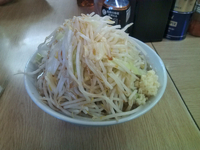 「小ラーメン+にんにく+野菜増」@ラーメン二郎 栃木街道店の写真