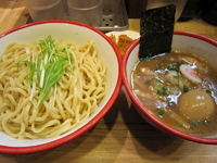 「味玉豚鶏つけめん（中盛・あつもり）+絶品チャーカツ」@赤備の写真