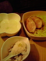 「1月限定 渡り蟹とあさり風味の温かいつけめん クラムチャウダー仕」@菜の写真