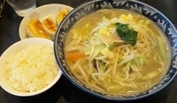 「素菜湯麺（塩）（750円）+ランチセット（250円）」@らーめん石戸 北習志野店の写真