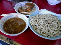 「大つけ麺、600、巻きチャーシュー」@蓮爾 登戸店の写真