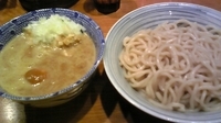 「濃厚つけ麺（大盛り）+玉葱+味玉」@麺や百日紅の写真