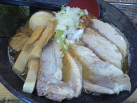 「濃厚狼煙らーめん（細麺）+肉増し+味玉」@狼煙 〜NOROSHI〜の写真