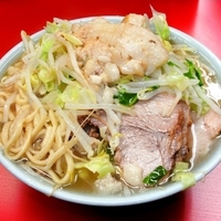 「小ラーメン豚入（750円）+ニンニク・アブラ」@ラーメン二郎 中山駅前店の写真