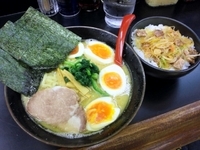 「味玉らーめん+ネギチャ丼」@中川家の写真